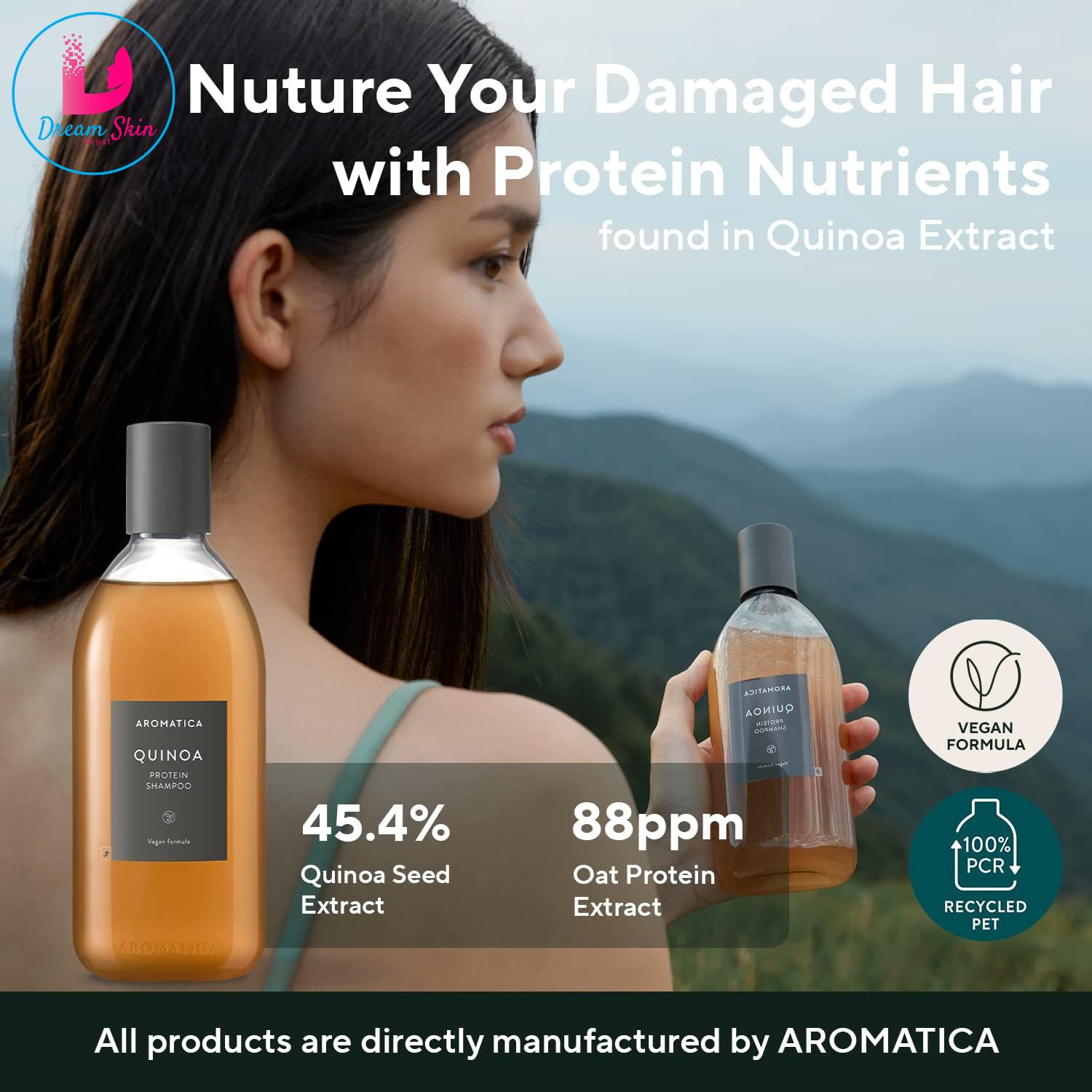 Aromatica Quinoa Protein Shampoo, 400ml